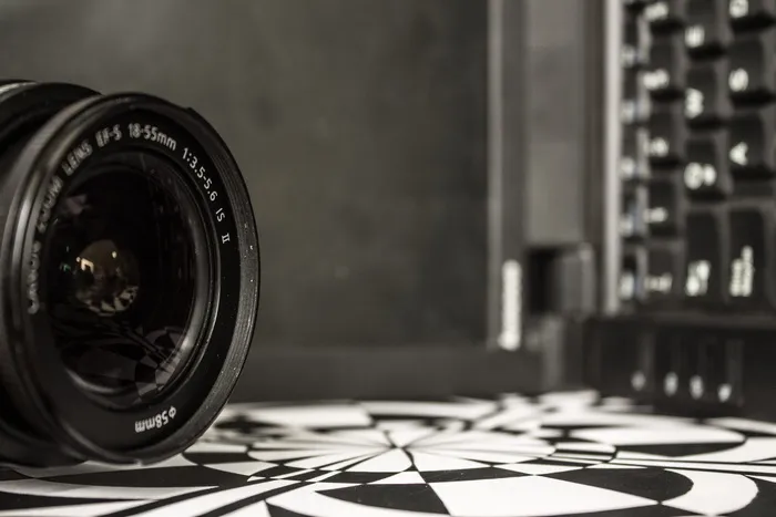 相机镜头特写照片