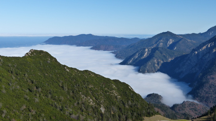 阿尔卑斯山，群山，雾，沃尔琴西，阿尔卑斯山，群山，蔚蓝，意境，透过薄雾