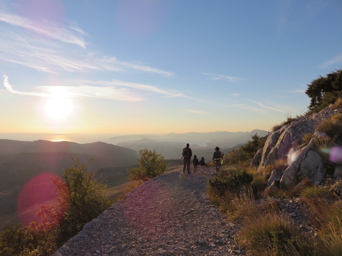 克罗地亚, 拆分, 查看, 山, 日落, 真实的人, 天空, 自然之美