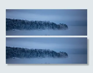 积雪森林鸟瞰摄影