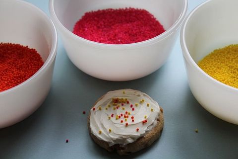 糖衣，饼干，乐趣，颜色，暖色，洒，洒，糖霜