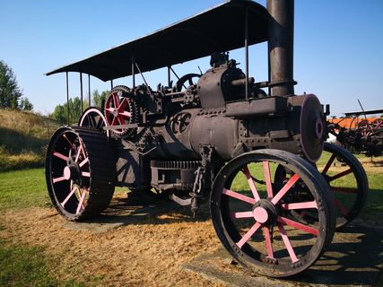 蒸汽拖拉机，机械，农业，旧，历史，蒸汽，运输，运输方式