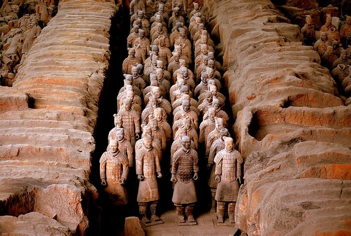 兵马俑中国，兵马俑，战士，中国，士兵，古代，历史，符号