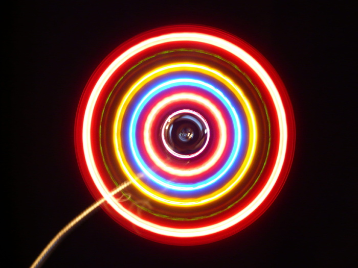 红色、黄色、蓝色、led、灯光、彩色、深色、霓虹灯