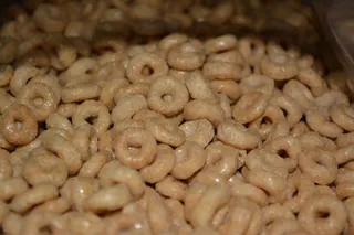 cheerios，零食，早餐，麦片，手指，食物，圆形，干燥