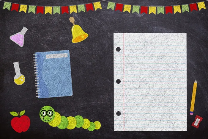 板, 纸, 问题, 苹果, 钟, 书呆子, 入学率, 学校