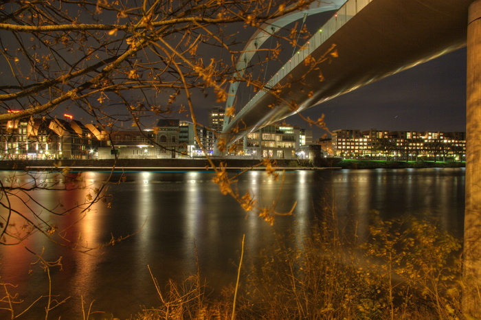 马斯特里赫特，hdr，高桥，已建结构，建筑，水，照明，夜间