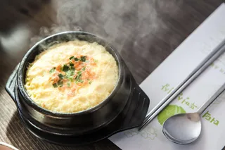 食品，烹饪，餐饮，汤匙，汤，蛋糊，韩国，碗