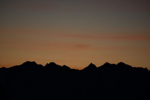 日落，sterzing，ritzail，意大利，白云石，云，橙色，红色