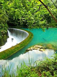 亚洲,中国,荔波,小七孔,水,绿松石水,瀑布,自然 亚洲,中国,荔波,小七孔,水,绿松石水,瀑布,自然