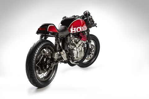 黑色和红色本田CBR