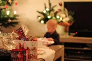 圣诞节，礼物，孩子，拆包，装饰，圣诞节，礼物，庆祝