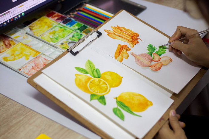 水彩画，柠檬，水果，柠檬，油漆，tumblr壁纸，食品和饮料，食品