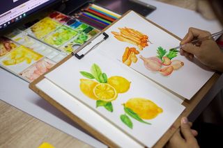 水彩画，柠檬，水果，柠檬，油漆，tumblr壁纸，食品和饮料，食品