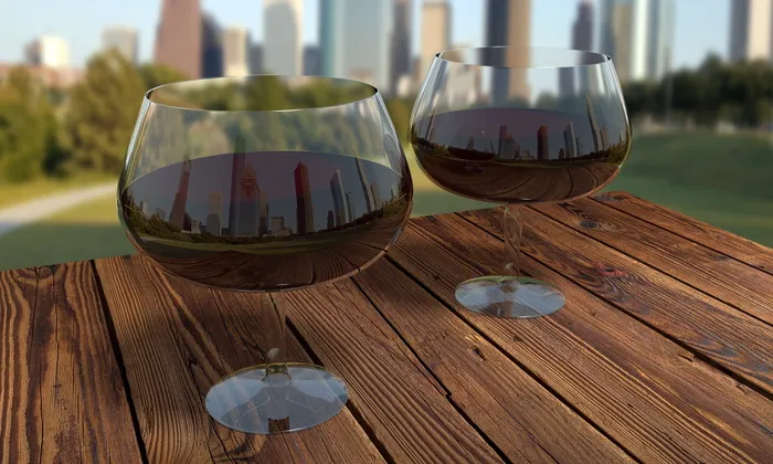 酒杯，装满的，桌子，酒，杯子，一杯酒，酒精