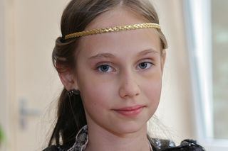 女人，戴着，金色圆环，女孩，肖像，脸，白色，年轻