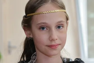 女人，戴着，金色圆环，女孩，肖像，脸，白色，年轻