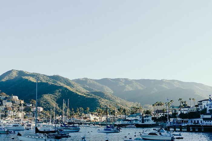 游艇，身体，水，码头，蓝色，天空，白天，卡特琳娜