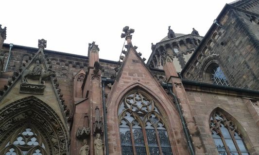 德国、萨克森、莱茵黑森、沃姆、dom、局部视图、南门、哥特式