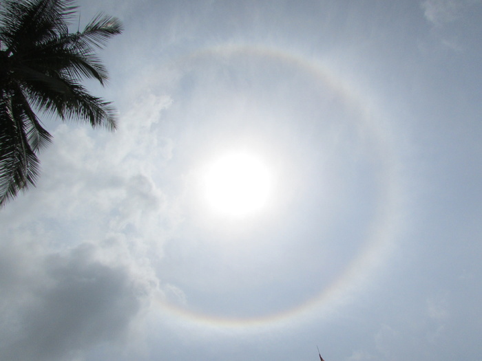 印度，siolim，siolim鱼市，天空，大气层，光环，太阳，折射