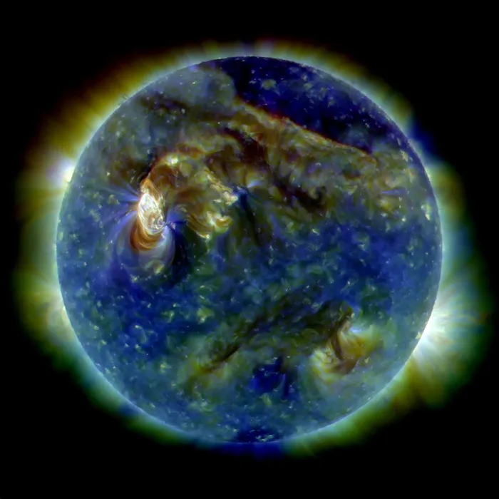 地球插图，太阳，太阳耀斑，紫外线，阳光，紫外线，喷发，日珥