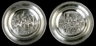 餐具，银，物体，金属，装饰，室内，特写，黑色背景