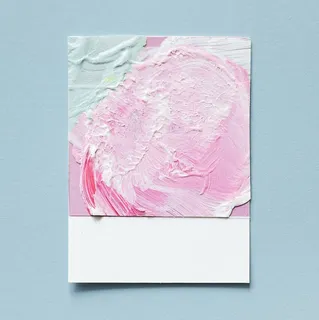 青色和粉色灰泥画 青色和粉色灰泥画