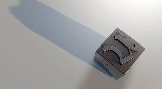 灰色，立方体，地板，U，字母，字母，大写，文本