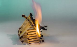 燃烧，火柴房照片，火，火柴房，火柴房，燃烧火柴房，用过的火柴，烧焦的火柴