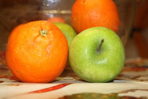 水果、苹果、桔子、水果、食品和饮料、食品、新鲜度、室内