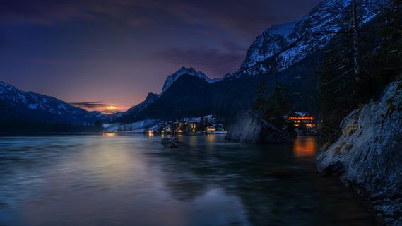 景观、自然、山脉、高山、腹地、旅游、旅行、日落