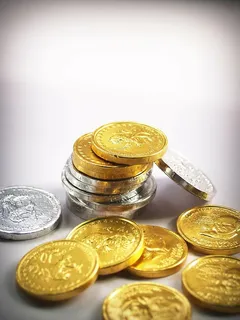 硬币，黄金，现金，孤立的，塔，经济，利率，生意