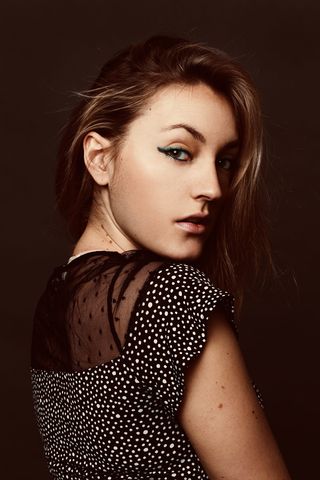 女人回头看, 人, 人的, 脸, 纹理, 女性, 女人, 皮肤