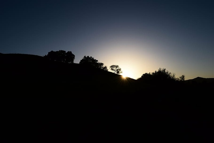 背光、黎明、黄昏、群山、风景、剪影、天空、阳光