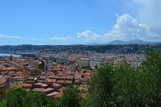 法国，尼斯，海滩，佩萨基姆，景观，普拉亚，鲁亚斯，街道