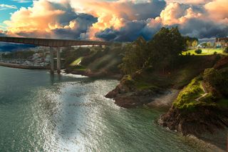 风暴、加利西亚、里巴多、旅游、度假、海滩、海洋、岩石