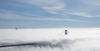 美国旧金山，salesforce，clouds，tower，golden gate bridge，bridge，golden gate