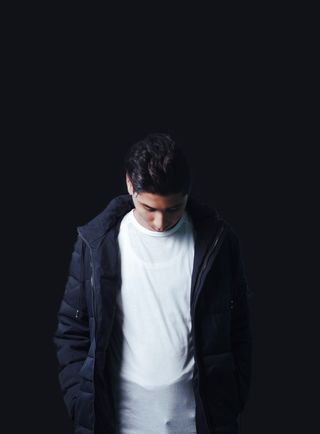 男式黑色拉链夹克