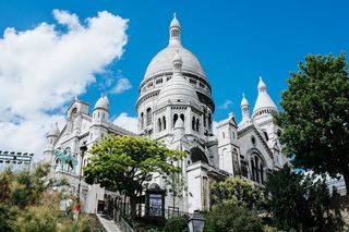 法国、巴黎、蒙马特、教堂、绿地、城市、建筑、建筑外观