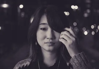 黑白、时尚、人物、女性、成人、亚洲人、美女、美女