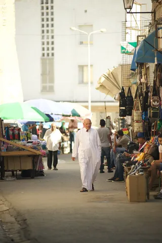 突尼斯，市场，男人，goes，*，卖家，买家，包