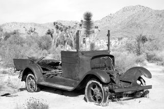 约书亚树国家公园，美国，汽车，汽车，废弃，垃圾，铁锈，汽车