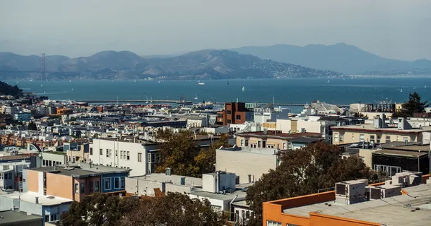 美国,旧金山,金门,桥,船,天景,天际线,山脉 美国,旧金山,金门,桥,船,天景,天际线,山脉
