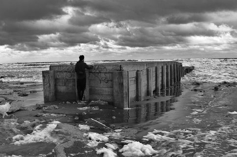 春天，人，旅行，水，人，云，天空，港口