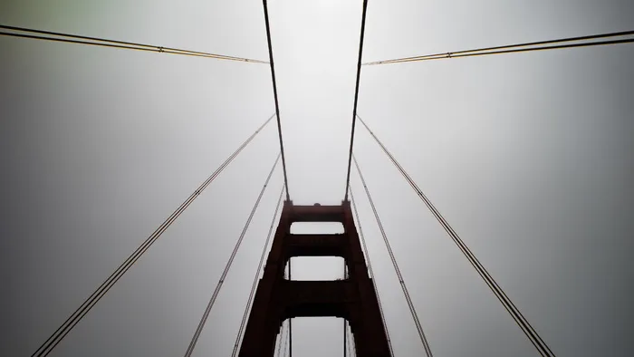 旧金山, 美国, 金门大桥, 有雾, 加利福尼亚州, 太平洋海岸公路, 金门大桥, 阴沉