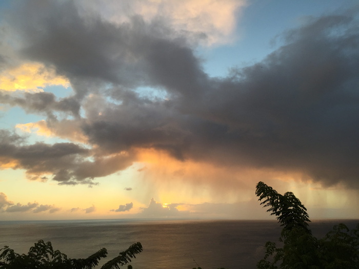 多云的天空，暴风雨，日落，大海，天空，云天，自然之美，风景-自然