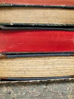 书籍，书籍部分，纸张，页面，书籍，红色，旧，已用