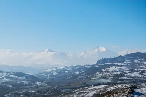 西比利尼,雪,冬天,上游,天空,风景,意大利,山脉 西比利尼,雪,冬天,上游,天空,风景,意大利,山脉