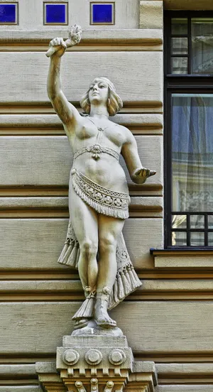 新艺术主义、立面、建筑、房屋立面、建筑、老城、嬉戏、嬉戏