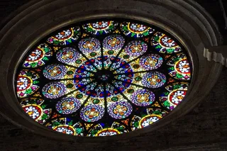 玫瑰窗，大教堂，商行，品牌，意大利，纪念碑，多色，图案